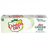 Canada Dry Diet Ginger Ale, American 12 Fl Oz Cans, 12 Pack